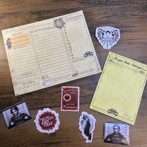 Supernatural daily planner, stickers, and notepad bundle!